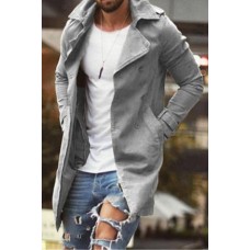 Spring Men's Mid-length Slim Windbreaker Casual Jacket