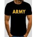 Men Casual Round Neck Letter Print Grey T-shirt