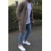 Men's Sweater Long-sleeved Cardigan Solid Color Sweater